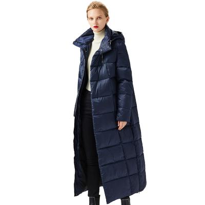 China New Winter Waterproof Women Long Down Jackets Slim Duck Down Long Feather Coat With Hood For Outdoor Women for sale