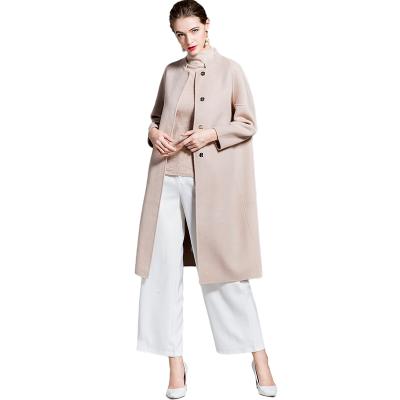China Breathable Mid Length Winter Cashmere Woolen Jacket Women's Loose Elegant Loose Woolen Coat Double Sided Overcoat For Women Fashion Clothes for sale