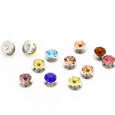 China Custom Metal Rhinestone Rhinestone Crystal Rivet Nickel Free Decoration Leather Rivet for Garment Shoe and Bag for sale