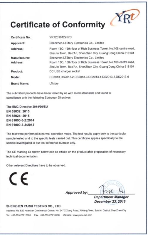 EMC - Shenzhen LTStory Electronics Co., Limited