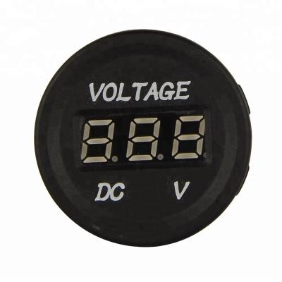 China ABS DC 12V-24V Car Battery Voltage Meter LED Display Waterproof Voltmeter for sale