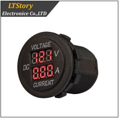 China Waterproof Round 3 Pin DC Digital Voltmeter With Ammeter for sale