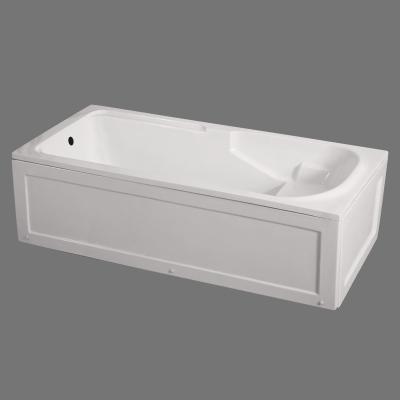 China Enclosed double apron acrylic bathtub with skirt Acrylic Freestanding Bathtub for sale