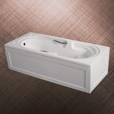 China Good Quality Embedded Acrylic Massage Bathtub Double Bathtub Apron With Skirt Legs for sale