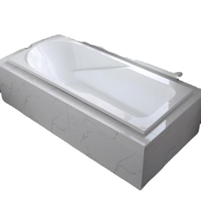 China High Quality Cheap Competitive Price Square Shape Hot Sale Competitive Square Drop In Embedded Single Bathtub Acrylic Single Bathtub for sale