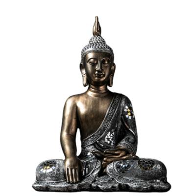 China China Thailand Southeast Asia Buddhist Sitting Bronze Buddha Statue Sculpture Decoration for sale