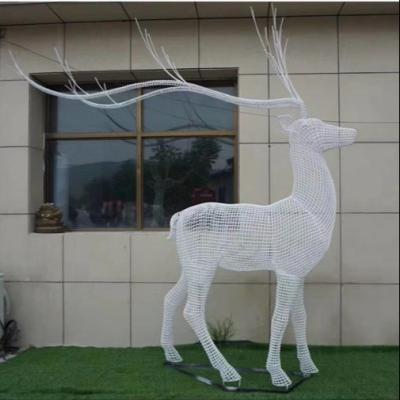 China China Villa Garden Metal Outdoor Decoration Animal Deer Sculpture Christmas Decoration and Chinese Art for sale