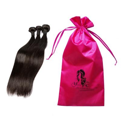 China Drawsting wig packaging bag manufacture wholesale custom package hair extension satin bags for sale