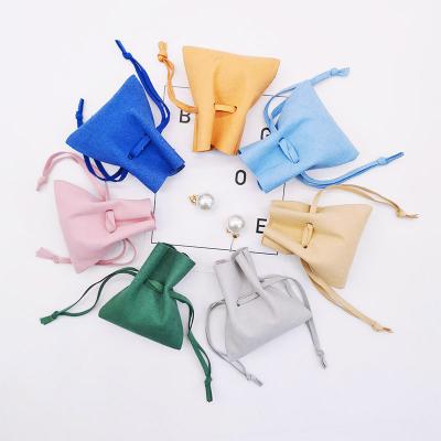 China Custom Drawstring Jewelry Pouch Bag Making Logo Wholesales Microfiber Suede Pouch With Drawstring for sale