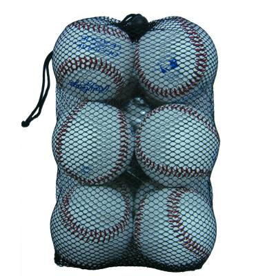 China Simple Drawstring Cheap Baseball Mesh Net Bag Pouch With Drawstring for sale