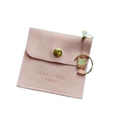 China Packaging Drawstring Jewelry Bags Custom Wholesales Jewelry Button Bag Suede Microfiber Pouch for sale