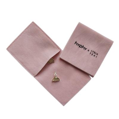 China Drawstring Jewelry Packaging Bags Make Envelope Bag Suede Microfiber Velvet Pouch Custom Jewelry for sale