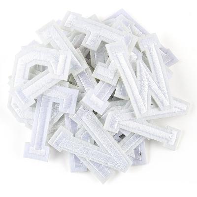 China Handmade Embroidered Patches Colorful Letters Number Patch School Uniform Sticker Pinyin Embroidered Patches Embroidered Fabric Stickers for sale