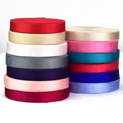 China Wholesale Elastic Bra Strap 10mm Wide Colorful Elastic Band Adjustable Soft Elastic Band Strap For Underwear for sale