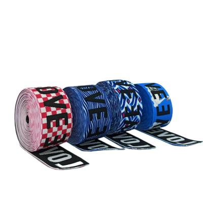 China Digital Printed Elastic Web Band Ribbon Stain Garment Accessories Jacquard Web Elastic for sale