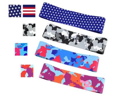 China Eco-Friendly Factory Camouflage Hip Loop Elastic Resistance Bands Fitness Workout Yoga Gym Yoga Tension Band for Yoga and Pilates for sale