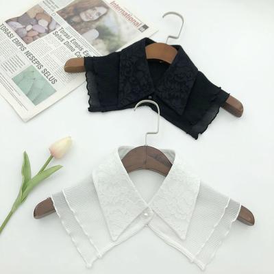 China Lace Buckle Style Women's Fake Neck Collar Shirt Style Women's Simple White Internet Celebrity Clothing News Clothing Decoration Skirt for sale