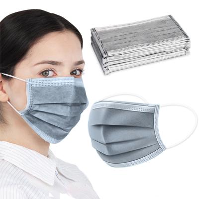 China Light Weight Activated Carbon Dust Mask Grey Color 25 + 35 + 25 + 25 GSM for sale