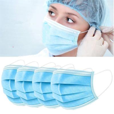 Cina Blu maschera di protezione medica eliminabile di 3 strati, maschera eliminabile della bocca della polvere in vendita