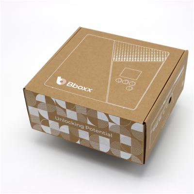 China Customized Designs Paper Box Packaging Kraft Paper Screen Printing Ink White E Flute Corrugated Aircraft Box for sale