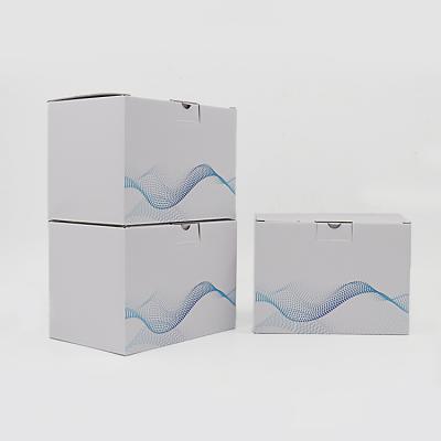 China Recycled Materials Custom Printing Logo White Cardboard Mailer Corrugated Boxes Foldable Packaging Corrugated Shipping Box for sale