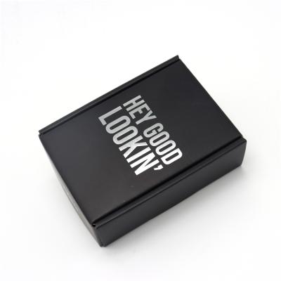 China Custom High Quality Recycled Materials Factory Boxes With Logo Luxury Black Packaging Box for sale