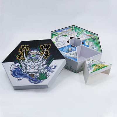 China Recycled Composable Materials Custom Hexagon Gift Boxes Elegant Luxury Magnetic Paper Boxes for sale