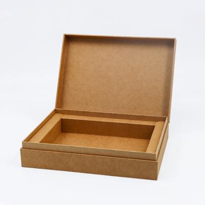 China Custom Paper Box Recycled Brown Flip Gift Box Wholesale Kraft Flip Gift Box Materials Paper Cardboard Packaging for sale