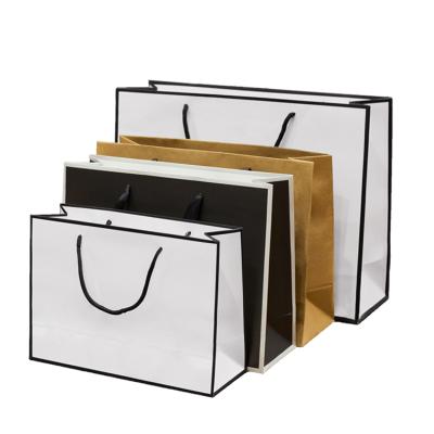 China Y88 Small Gift Y88 Apparel Shopping Cardboard Packaging Recyclable Luxury White Paper Bag Custom Cheap Gift Bag With Handle for sale