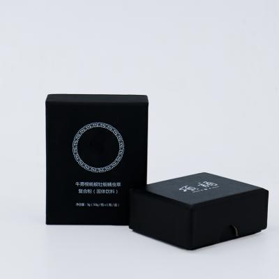 China Recycled Materials Customized Logo Black Cardboard Paper Gift Box Necklace Ring Earring Small Packaging Luxury Jewelry Box for sale