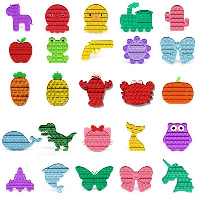 China Popular Fashionable Popping Toy Push Up Silicone Pops Toy Relaxing Toy Silicone Gifts Silicone Game Board Animal Noise Popping Stir Sensory Toy for sale