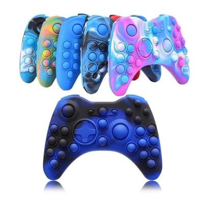 China 2022 multicolor popping push ball 3D Gamepad silicone stress relief toy good noise game push popit popping toys for sale