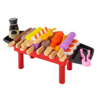 China Preschool Kids Play Set 2022 Hot Sale Kids Kitchen Set Toy For Pretend To Play BBQ Grill Playset For Kids Pretend Kitchen Sets Plastic Toys for sale