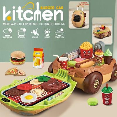 China Wholesale Baking Toy Environmental Material Pretend Car Play Car Barbecue Toy Kitchen Hamburger Furniture Other For Pretend Play And Kindergarten for sale