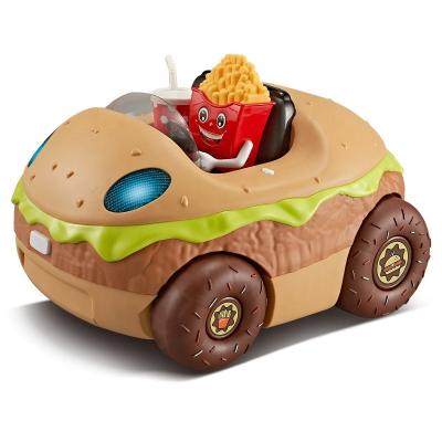 China Amazon Hot Sales Environmental Material BBQ Kitchen Cooking Toy Food Truck Trailer Burger Car Big Toy Pretend Play Toys For Children for sale