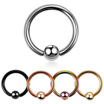 China FASHIONABLE CBR Titanium Piercings Pearl Rings BCR Titanium Piercings Pearl Rings BCR Captive Lip Eyebrow Septum Rings Septum Rings Nose Circle Septum Earring Jewelry for sale