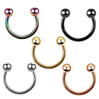 China FASHIONABLE Titanium Nose Rings Ear Helix Piercings Labret Septum Piercings Nose Lip Eyebrow Tragus Ear Piercings CBR Body Jewelry for sale