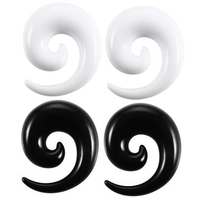 China FASHIONABLE Acrylic Spiral Ear Gauges Ear Taper Stretch Plugs and Piercing Tunnel Expanders Body Jewelry 1.6mm-20mm for sale