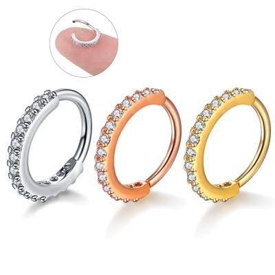 China FASHIONABLE Wholesale Tragus Silver Helix Cartilage Ear Piercing Gold Body Pircing Women Jewelry Nose Ring Copper Septum Piercing for sale