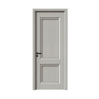 China Bulletproof Single Solid Interior Wooden Swing Doors Bedroom Plain Design Modern Teak Wooden Doors For Home for sale