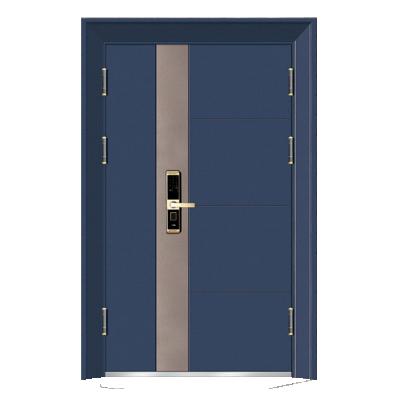 China Best Price Modern Design America Turkey Hot Selling Steel Front Entrances Exterior Main Entrance Modern Double Door Leaf 2022 Durations for sale