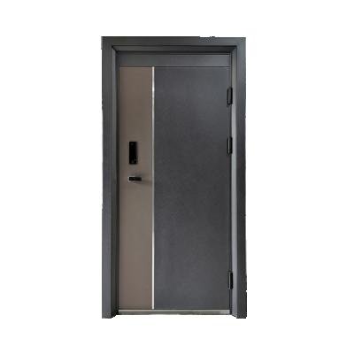 China Modern Concise Whole Custom Entrance Galvanized Steel Design Anti-theft Style Sales Security Decor Steel Doors Security Main Door for sale