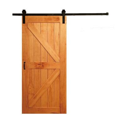 China Rustic black interior decoration North American style single and double studded barn doors sliding for bedroom for sale