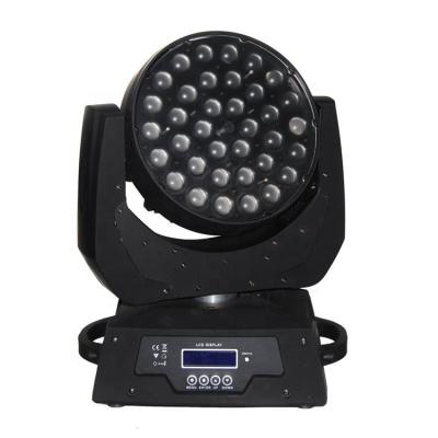 China Hotel 36*10W RGBW 4in1 6in1 Full Color Zoom LED Wash Moving Head Light for sale