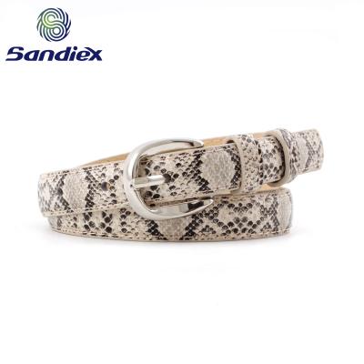 China Wholesale Customized Flatback Snake Belt With Alloy Buckles Women PU Decorative Cheap Genuine Leather Belt For Dress for sale