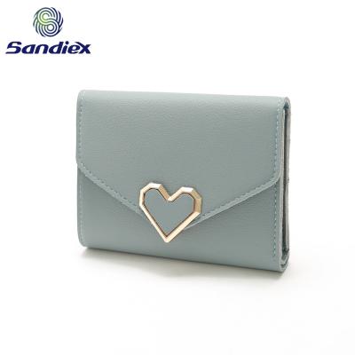 China New Design Waterproof Custom Women Wallet With Heart Latch Wallet For Women for sale