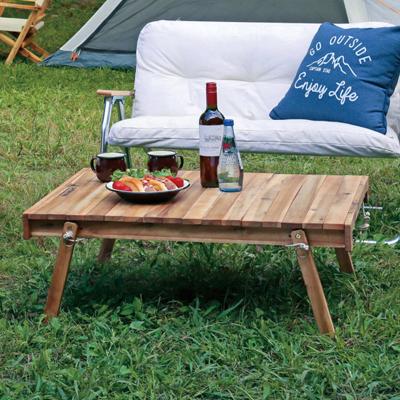 China SHIMOYAMA Collapsible Portable Folding Egg Roll Wooden Table for Camping Picnic and BBQ for sale