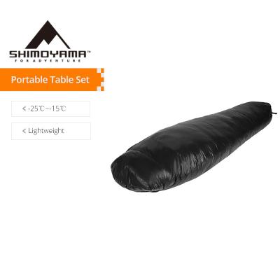 China Wholesale Army Duck Down Waterproof Lightweight Mummy Thick Winter Mummy SHIMOYAMA Sleeping Bag For Hiking for sale