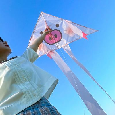 China Wholesale new style easy flying outdoor sports toys SHIMOYAMA outdoor game printing pattern pink piggy kite for kids and adults for sale