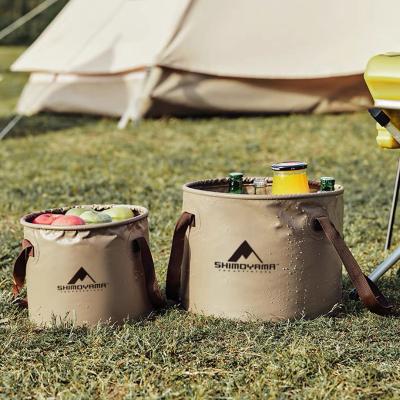 China Durable PVC SHIMOYAMA Outdoor Glamping Other Portable Waterproof Collapsible Round Bucket Camping for sale